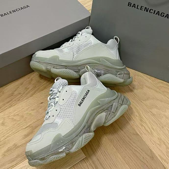 BALENCIAGA triples Low Top True Crystal Air Cushion รองเท้าผ้าใบ 723