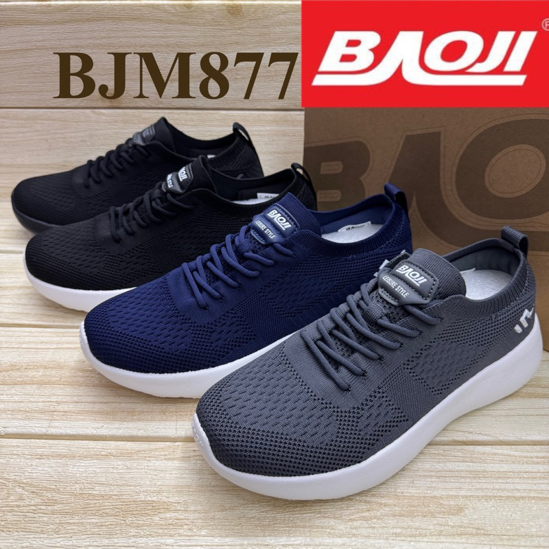 Baoji BJM 877 รองเท้าผ้าใบ บาโอจิ ทรงสลิปออน  นุ่ม เบา ใส่สบาย