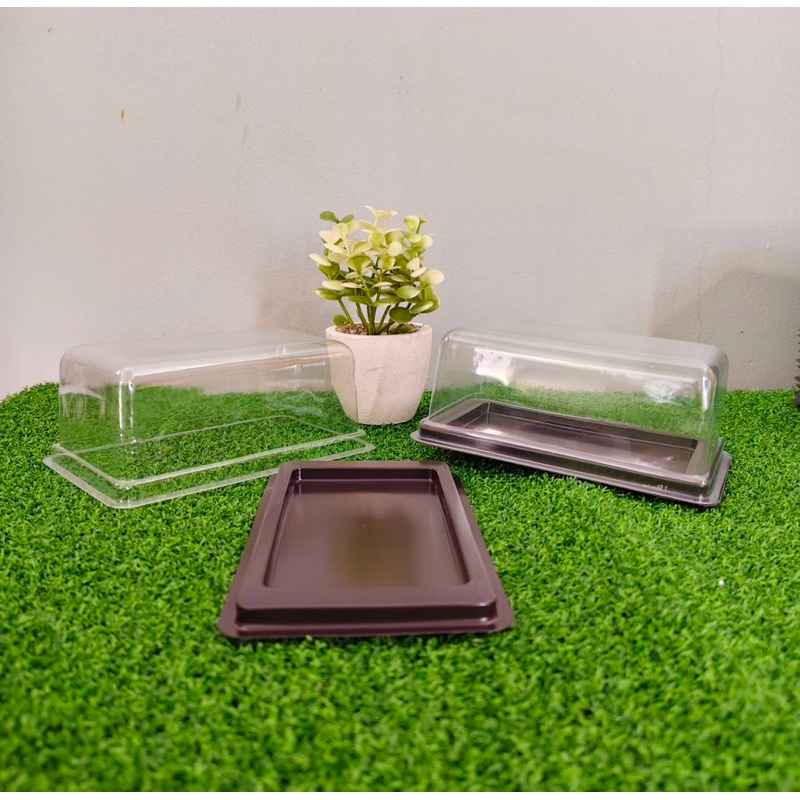 กล่องเค้กฐานน้ำตาล e-62 / M-62 / G-62 พร้อมฝาใส [ฐานน้ำตาล] แพ็คละ50 ใบ/แถว