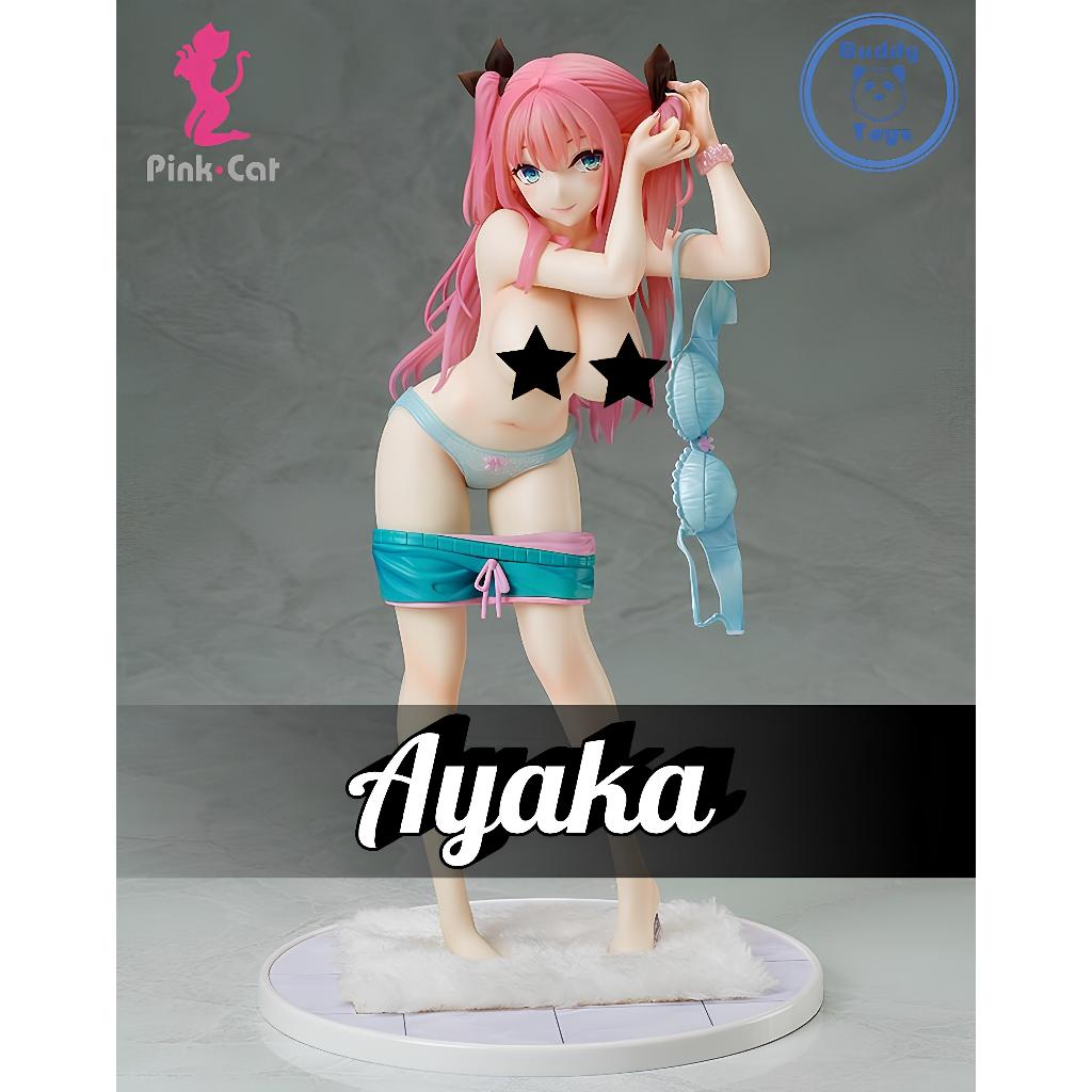 [ Figure แท้ ] Michiking Seikatsu Shuukan The Animation - Ayaka 1/6 Scale [ Pink Cat ] [ B ]