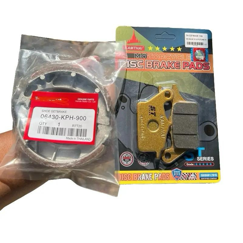 ผ้าเบรค หน้า-หลัง wa110i wa125 SI R บังลม KAMTHAI+HONDA