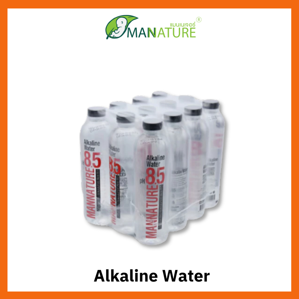 น้ำด่าง อัลคาไลน์ แมนเนเจอร์ ขนาด 500 มล. แพ็คละ 12 ขวด Alkaline Water Mannature PH8.5