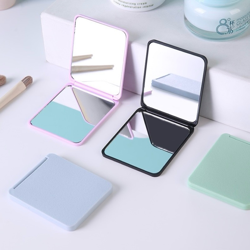 <พร้อมส่ง> กระจกพับ พกพา [SS] Mini Mirror มี 2หน้า กระจกแท้ กระจกส่องหน้า แต่งหน้า