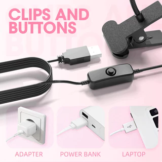 BuildCoreเครื่องเป่าเล็บแสง UV โคมไฟเล็บ 395nm ความยาวคลื่นคลิปโต๊ะ Mini USB สําหรับเล็บเจล ongle เล็บเครื่องมือร้าน