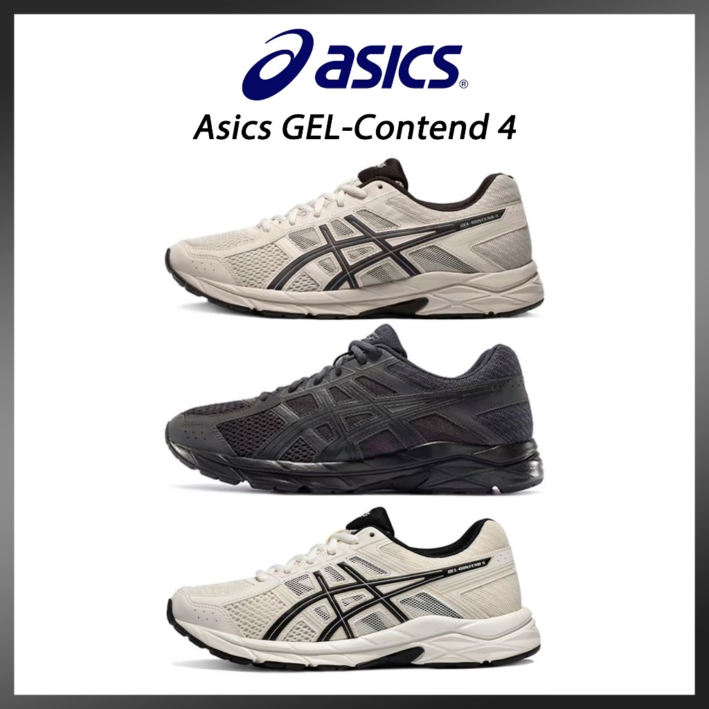 Asics Gel-Contend 4 เบาระบายอากาศ ชายหญิงรองเท้าวิ่งแบบตัดต่ำ