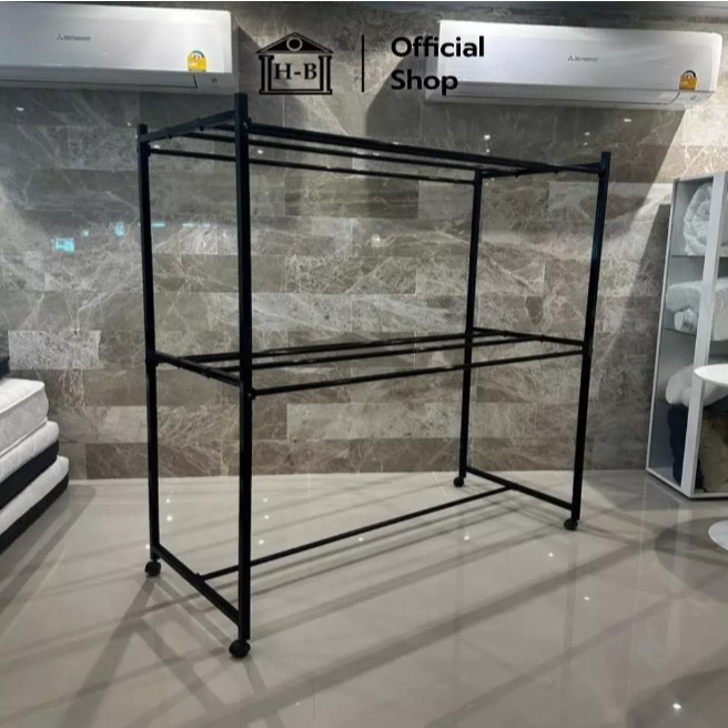 Home Best ราวตากผ้าแบบมีล้อ ขนาด 1.5 เมตร โครงเหล็กเหลี่ยม แข็งแรง ทันสมัย เคลื่อนย้ายสะดวก เหมาะกับทุกการใช้งาน - รูปที่ 5