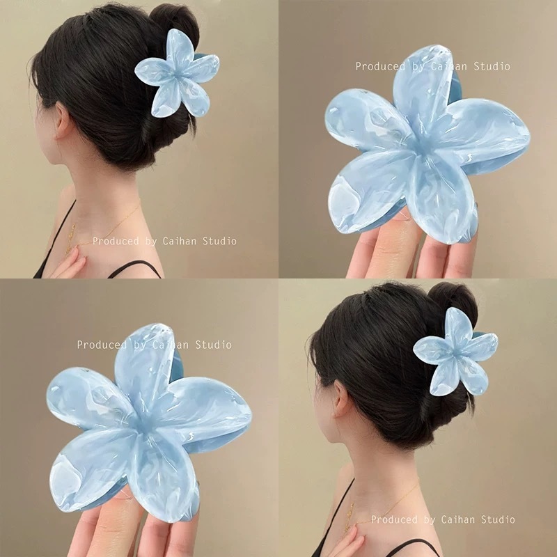 ในไทย💖กิ๊บติดผมแฟชั่นฤดูร้อนรูปดอกไม้คลิปฉลามY2Kสไตล์เกาหลีหวานวันสงกรานต์เหมาะแก่การถ่ายรูปในวันหยุดCOD