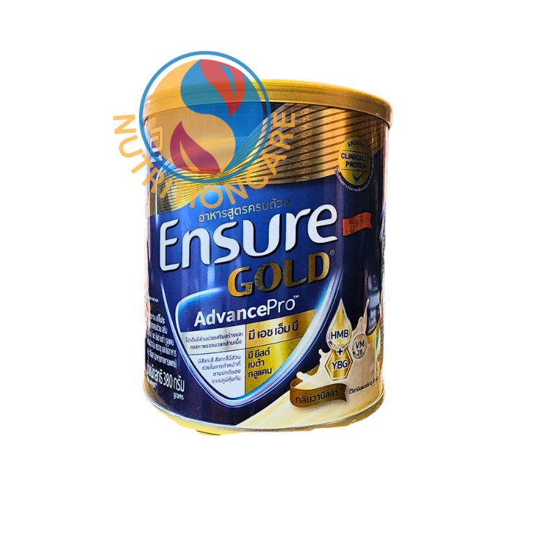 เอนชัวร์ โกลด์ แอดวานซ์โปร กลิ่นวนิลา 380g 1 กระป๋อง Ensure Gold AdvancePro Vanilla 380g x1