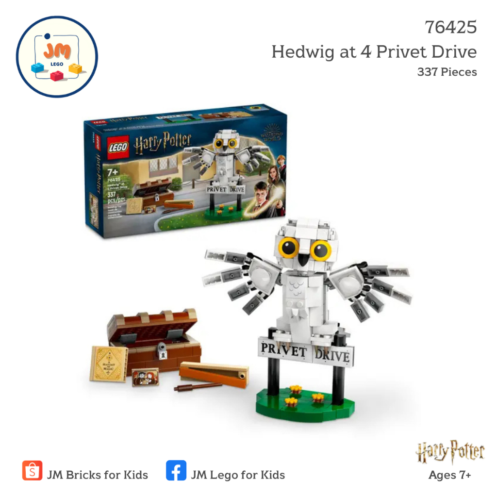 LEGO Harry Potter 76425 Hedwig at 4 Privet Drive (337 Pieces) สำหรับเด็กอายุ 7 ปีขึ้นไป Brick Toy