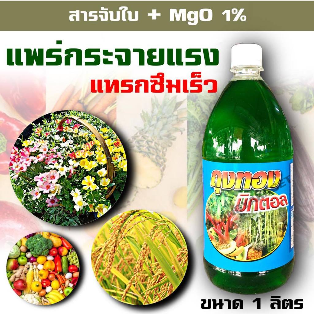 มิกตอล จับใบ สารจับใบ ขนาด 1 ลิตร