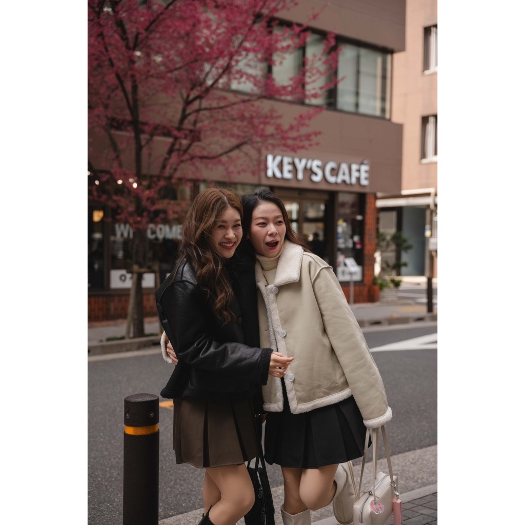 C58 leather jacket เสื้อแจ็คเก็ตหนังพรีเมี่ยม บุขนแกะ ใส่ได้2ด้าน - รูปที่ 2