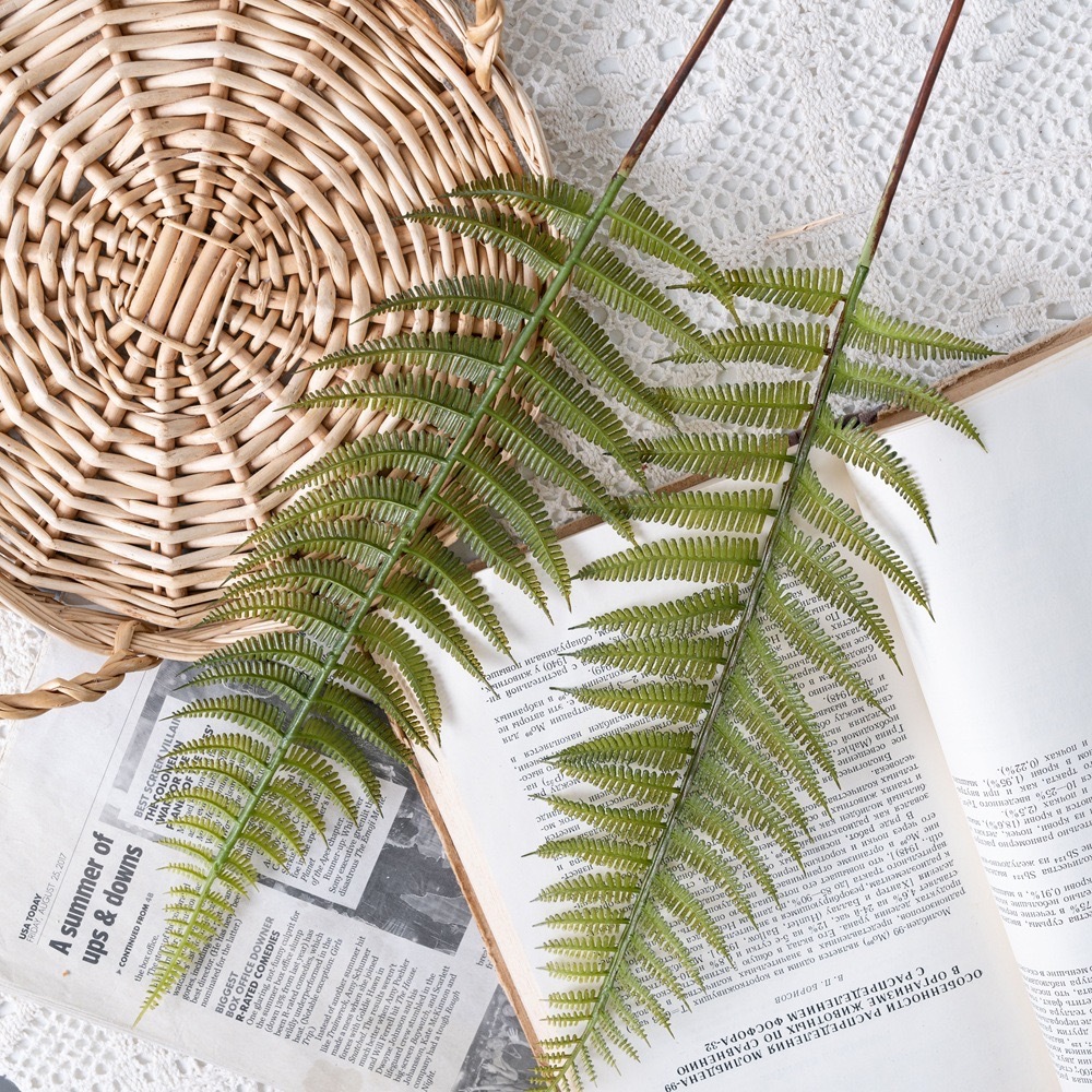OurHome [พร้อมส่ง]ใบเฟิร์น Fern leaf ตกแต่งงานแต่งงาน ดอกไม้ปลอม ดอกไม้ประดับห้อง อุปกรณ์ประกอบฉากภาพ