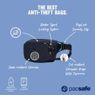 Pacsafe V Anti-Theft Hip Pack กระเป๋ากันขโมย กระเป๋าคาดอก สำหรับเดินทางและใช้งานทุกวัน