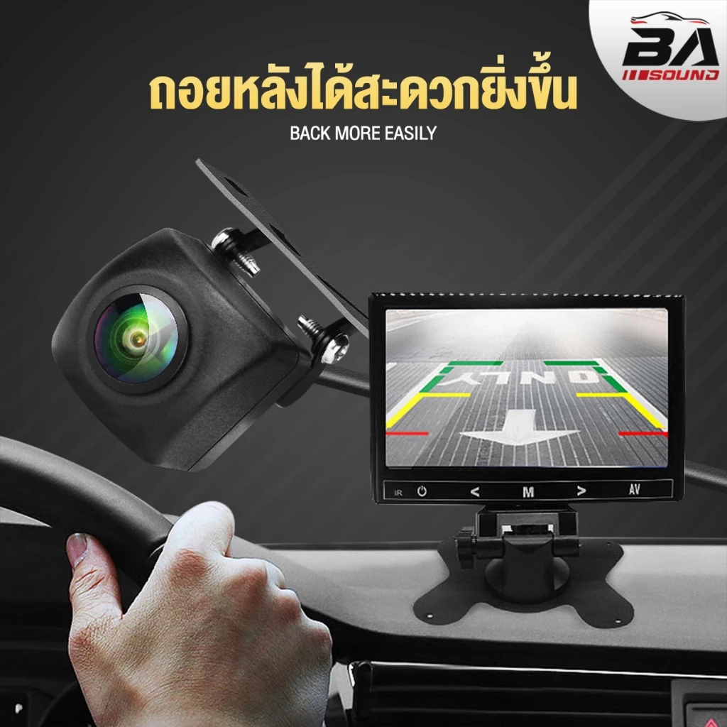 BA SOUND กล้องถอยหลัง HD BA-TL03 รองรับCCD รองรับจอทั่วไปทุกรุ่น กล้องมองหลังติดรถยนต์ ใช้ดูภาพตอนถอยหลัง กล้องติดรถยนต์ thumbnail 3