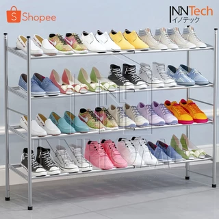 [ลดพิเศษ] InnHome ชั้นวางรองเท้า ยืด-หด ได้ 4 ชั้น ชั้นเก็บรองเท้า ชั้นวางของ ที่วางรองเท้า Shoe Rack 110 cm รุ่น XJ274