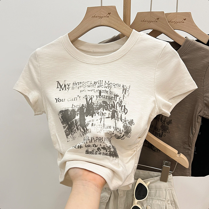 M-3XLเสื้อครอป เสื้อผ้าสวยเก๋ มีให้เลือกหลายไซส์ เสื้อยืดผู้หญิงสวยๆ เสื้อครอปเข้ารูป