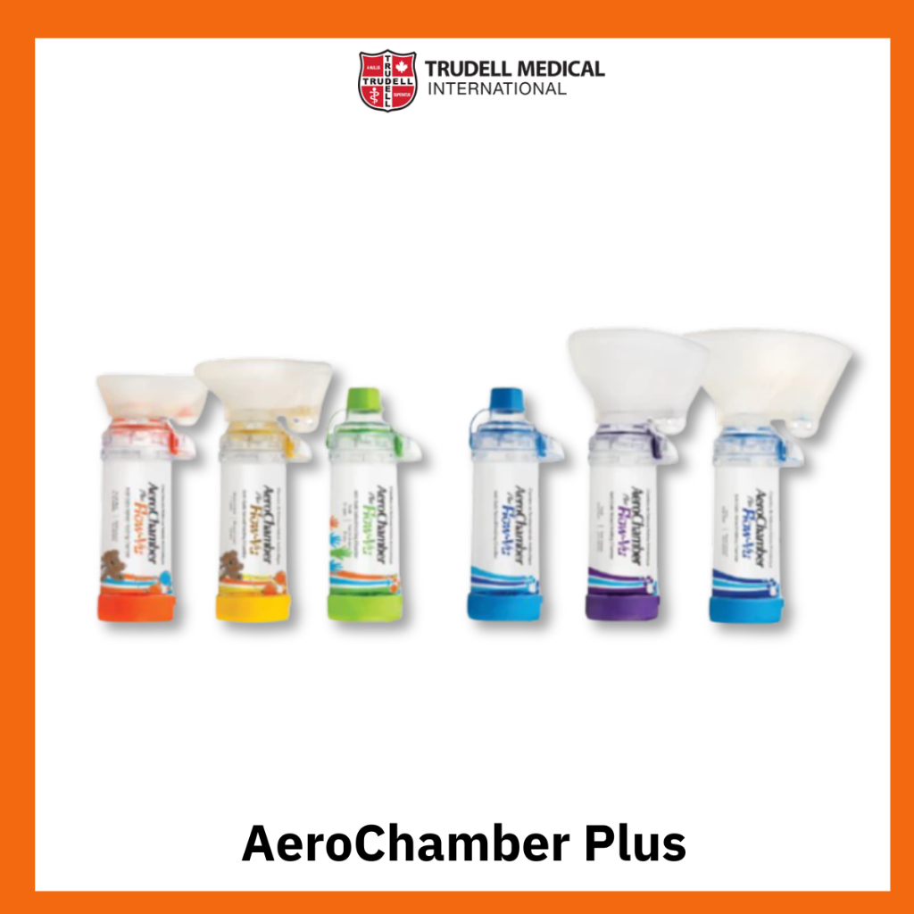 Trudal Medical AeroChamber Plus *Flow-Vu* กระบอกพ่นยา อุปกรณ์พ่นละอองยาแบบมือ มีให้เลือกทุกขนาด