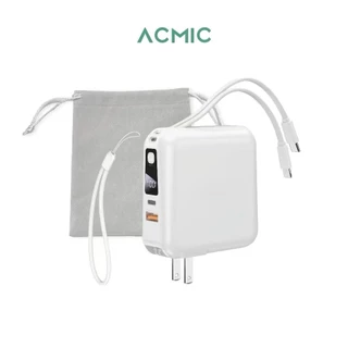 ACMIC W1501 Powerbank 15000mAh พาวเวอร์แบงค์ชาร์จเร็ว ประกัน2ปี Fast Charge PD20W มีสายในตัว หน้าจอ LED