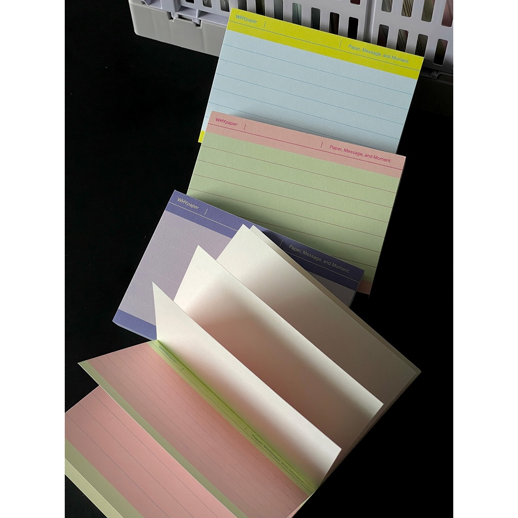 WHYpaper~ กระดาษโน๊ต A7 รุ่น Bill สีสันสดใส กระดาษ สมุด สมุดบันทึก ศิลปะ ของฝาก ของขวัญ
