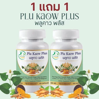 [1แถม1] บ้านยิ้ม พลูคาว พลัส Plu Kaow Plus ขนาด 600 มิลลิกรัม 100 แคปซูล