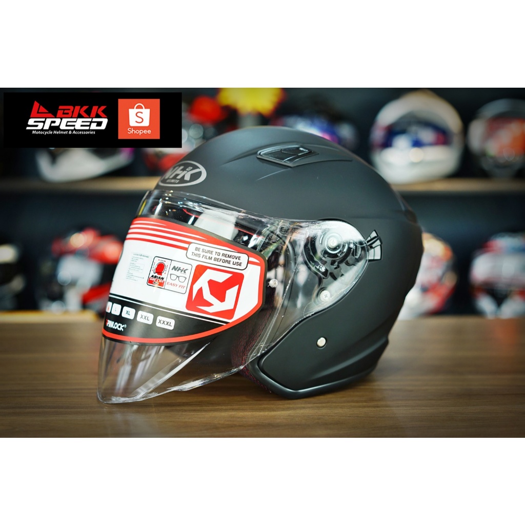 NHK S1 GP PRO Solid Matt Black มีแว่น 2 ชั้น