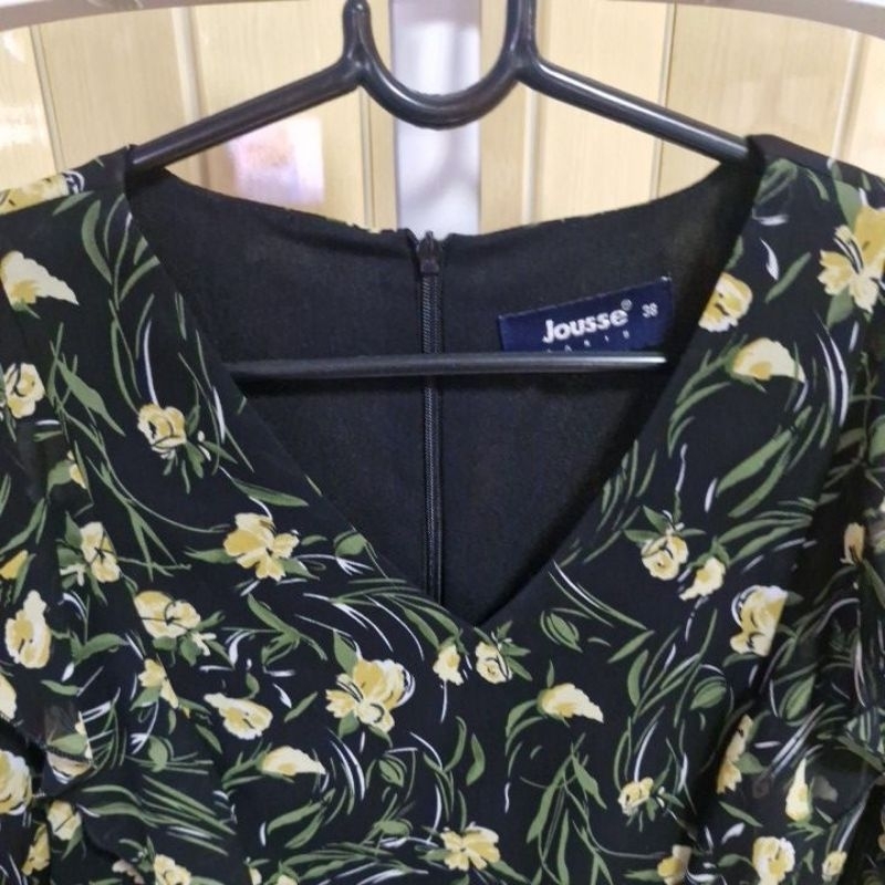 เดรสลายดอกสีเหลืองยี่ห้อJousse