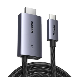 UGREEN USB-C to HDMI (4K/60Hz) Cable with PD 100W รองรับชาร์จเร็ว PD100W ยาว 2 M รุ่น 55330
