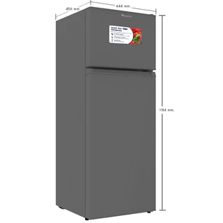 ACONATIC ตู้เย็น 2 ประตู 4Q รุ่น AN-FR112 สี Gray ดีไซน์สวยงาม แข็งแรงทนทาน เสียงเงียบ ประกัน 10 ปี