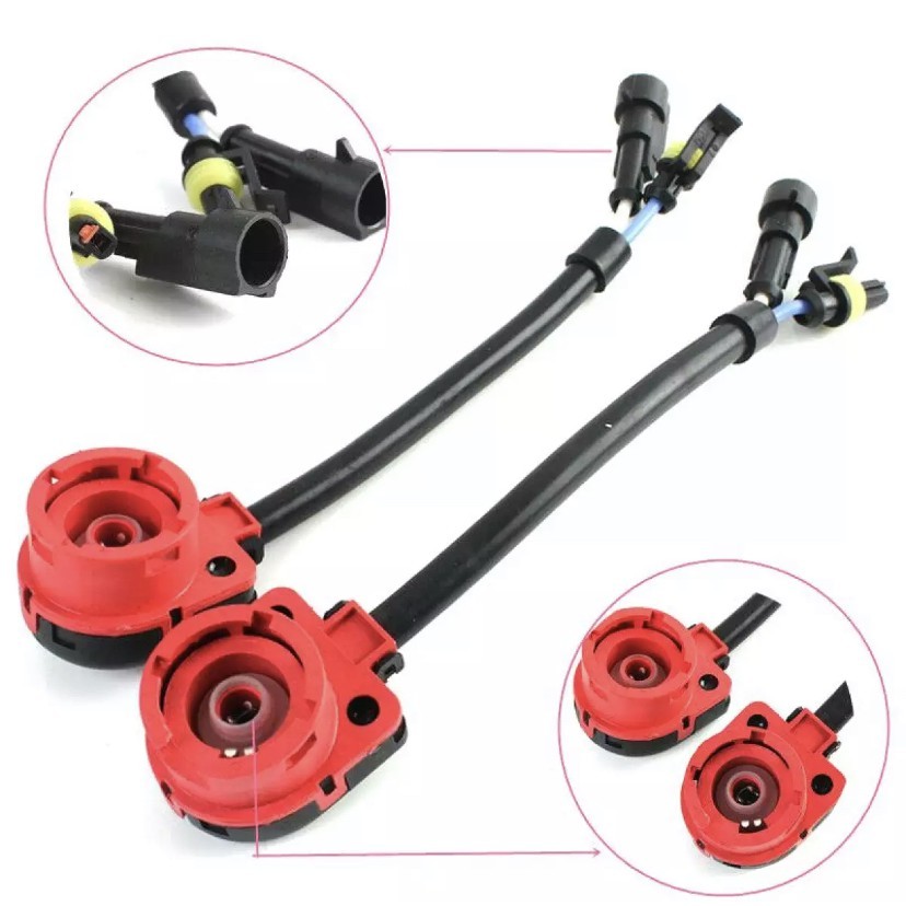 bkk_xenon  ซ็อกเก็ตเชื่อมต่อสายไฟ D2 D2S D4S D4C D4R HID 2 ชิ้น ตัวแปลงเชื่อมต่ออะแดปเตอร์ปลั๊กสายไฟ