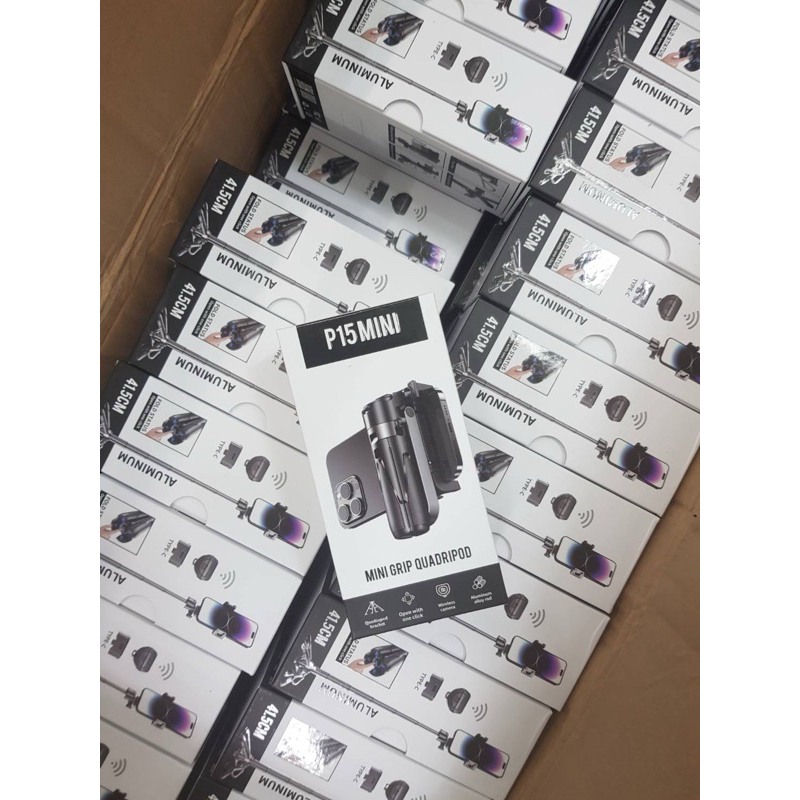 P15MINI ไม้เซลฟี่ สามขา มือถือ พับพกพา