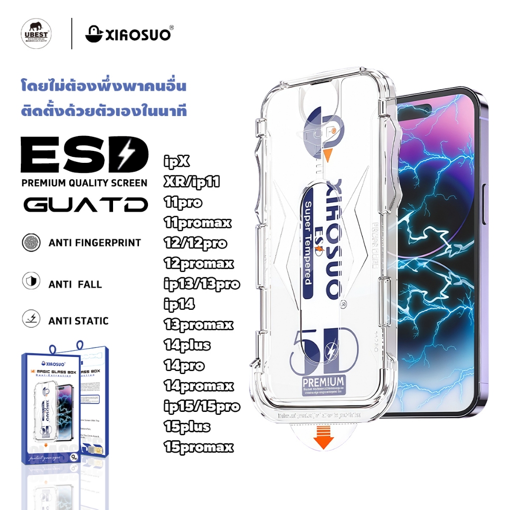 ฟิล์มกระจกพร้อมบล็อกแบบถนอมสายตา สำหรับรุ่น14promax 14plus 14pro i12 13 11promax ฟิล์มติดเองได้ง่ายๆติดฟิล์มสะดวกรวดเร็ว