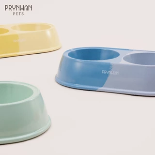 PRYNWAN Pets - Double Bamboo Bowl ชามอาหารสัตว์เลี้ยง ขนาด 200 ML