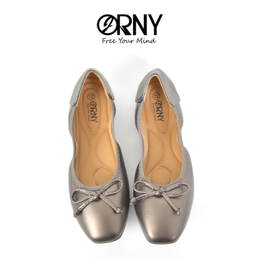 มีไซส์ 42 ✨ ORNY(ออร์นี่) ® รองเท้าคัชชูแบบกุ้นขอบ พื้นยาง นิ่ม OY140 ใส่สบาย หุ้มส้น คัชชู