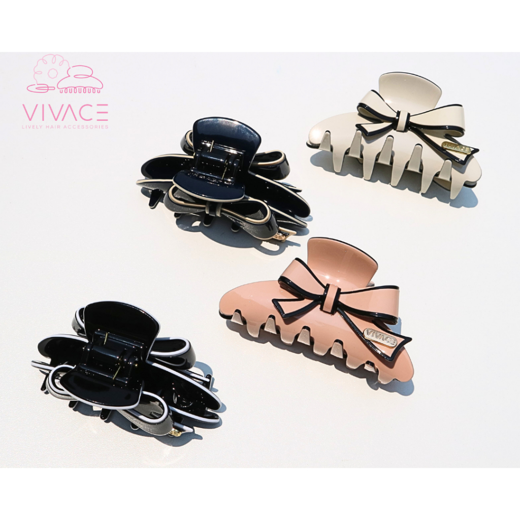 กิ๊บติดผม รุ่น Bowknot hair claw กิ๊ฟหนีบผมไม่เจ็บหัว ขนาดกลาง ทนทาน พร้อมส่ง ยี่ห้อ VIVACE - รูปที่ 2