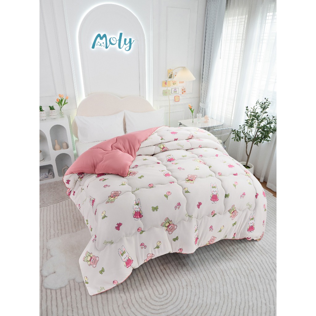ผ้านวมนุ่มนิ่มพิเศษ 2 เท่า  ใหญ่ 7 ฟุต (รุ่น Marshmallow Soft แบรนด์ Molyโมลี่)