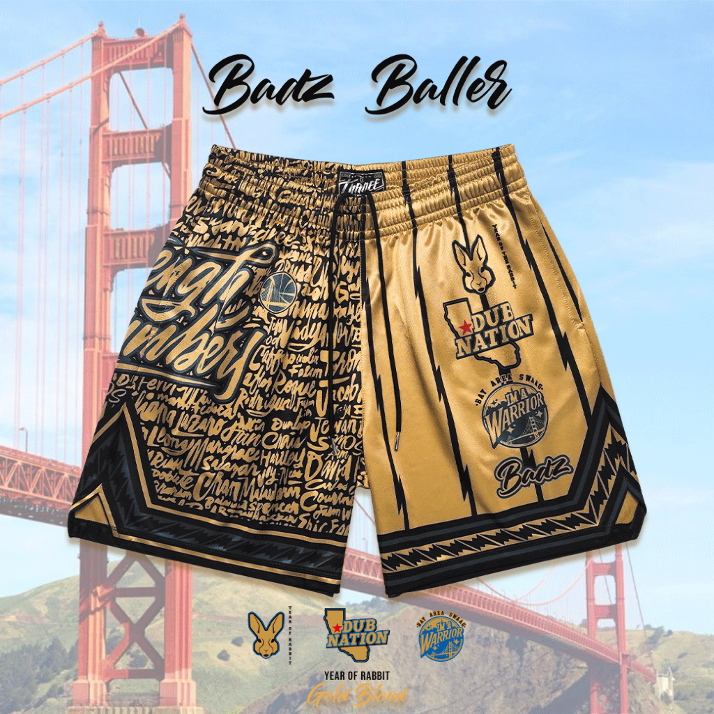 กางเกงบาสขาสั้น Golden Blood Year of Rabbit (Limited Edition) มีไซส์ใหญ่