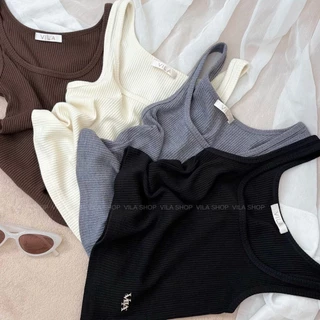 VL99 Lina Tank Top เสื้อกล้ามผ้าร่อง ป้าย VILA