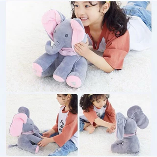 พร้อมส่ง ตุ๊กตาช้างจ๊ะเอ๋ 30CM ตุ๊กตาร้องเพลง พูดตามได้ ตุ๊กตานุ่ม ของเล่นตุ๊กตาสำหรับเด็ก ของขวัญวันเกิด