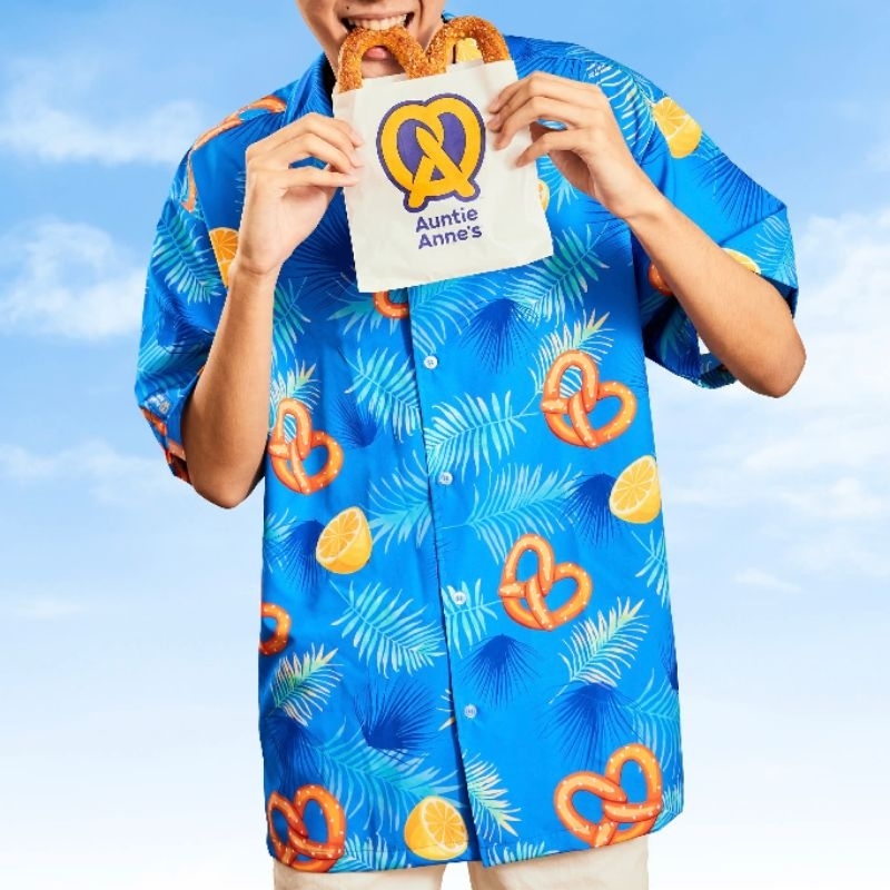 (พร้อมส่ง&ส่งด่วนได้)AUNTIE ANNE'S TWIST &SPLASH SHIRT LIMITED EDITION เสื้อเชิ้ต อานตี้แอนส์