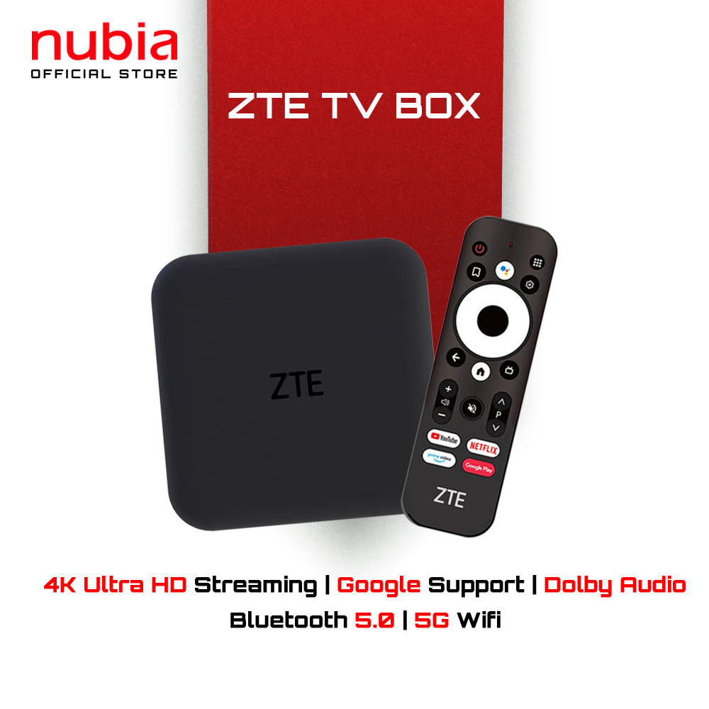 ZTE TV BOX - 4K Ultra HD Streaming Media Player กล่องรับสัญญาณทีวี Android TV รองรับภาษาไทย กล่องรับ