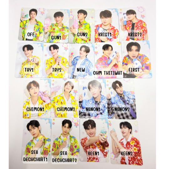 🩵พร้อมส่ง🩵 BOYS COLLECTIBLE RANDOM CARD SONGKRAN COLLECTION Pond Fourth Force Book Perth William Est Lykn Etc. - รูปที่ 3