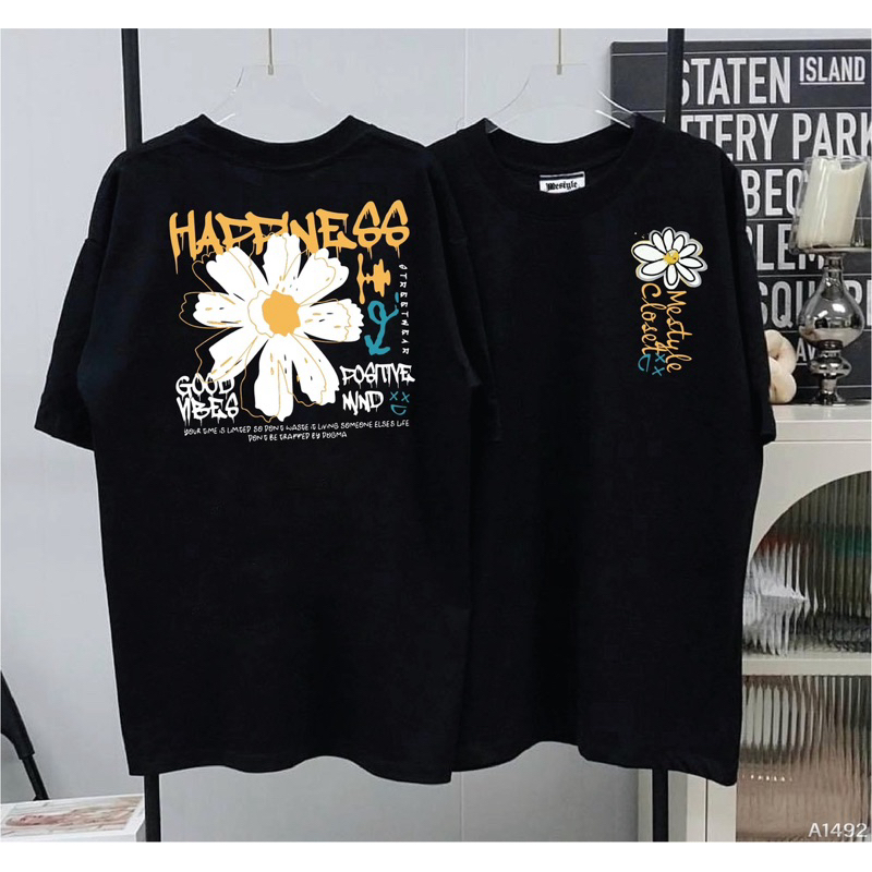 เสื้อยืด ผ้าCotton100% สกรีน หน้า-หลังแบบดิจิตอล เนื้อผ้าหนานุ่ม A1492-แขนสั้น