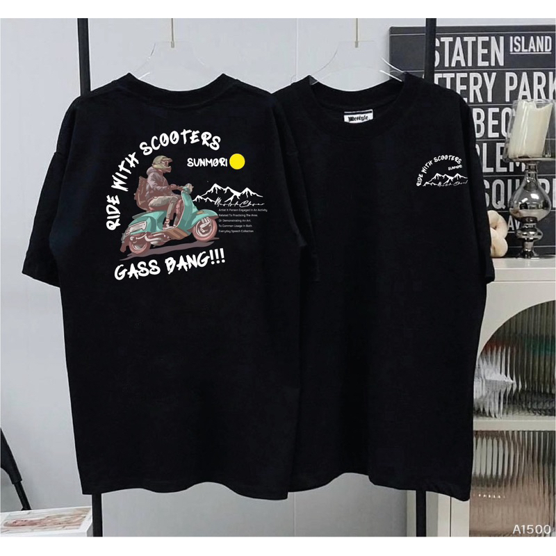 เสื้อยืด ผ้าCotton100% สกรีน หน้า-หลังแบบดิจิตอล เนื้อผ้าหนานุ่ม  A1500-แขนสั้น