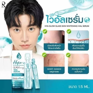 ((เซลล์ 1 กล่อง - 6 ไวอัล)) ลอตแรก เซรั่มเหลืองไม่มีผลต่อการใช้งาน ไวอัล RATCHA HYA GLOW GLASS SKIN WHITENING VIAL SERUM