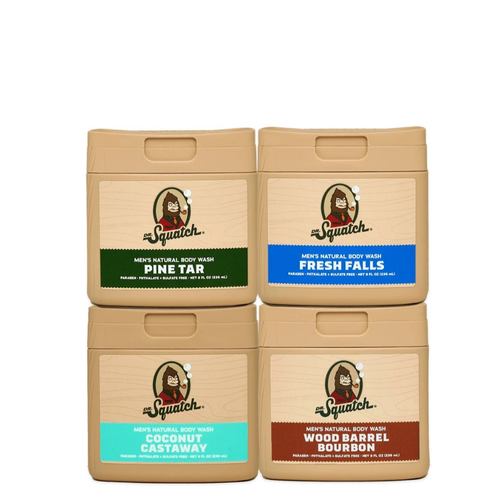 พร้อมส่ง ของแท้ Dr. Squatch Natural Body Wash for Men (Coconut Castaway/Fresh Falls/Pine Tar/Wood Ba