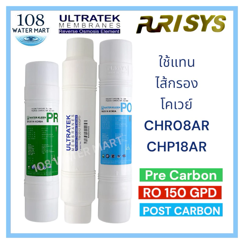 ชุดไส้กรอง RO 3 ชิ้น สำหรับ Coway CHR08AR/CHR03AR/L/CHP18AR thumbnail 5