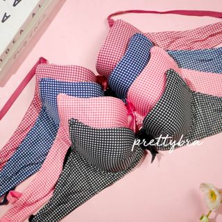 เสื้อในทรงเต้าใหญ่ มีโครง ลายตาราง#keeya663