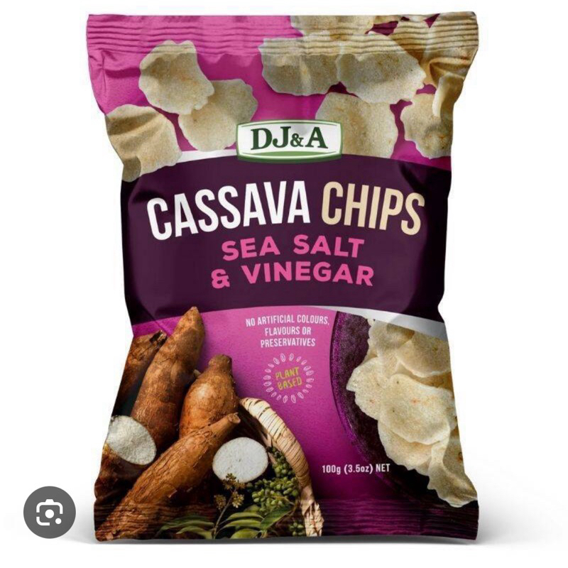 DJ&A Cassava Vegetable Chips Sea Salt and Vinegar 100g