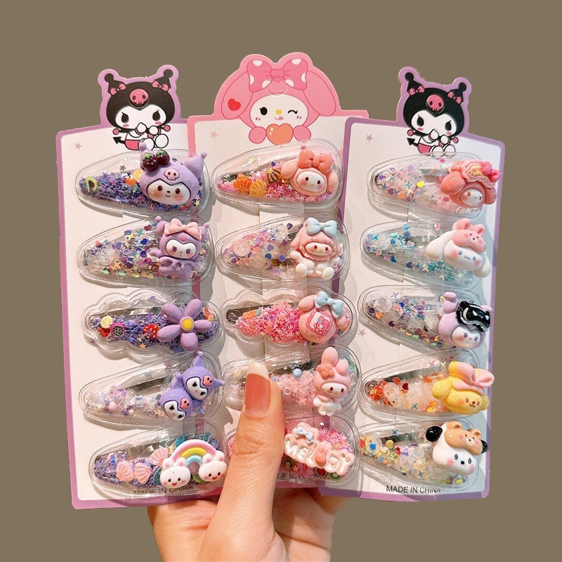 🐱กิ๊บน่ารักสดใส🐱1 แพ็ก 5 ชิ้น เด็กเกาหลีแฟชั่นกิ๊บน่ารักใสสี กิ๊บใส 🔥พร้อมส่ง🔥