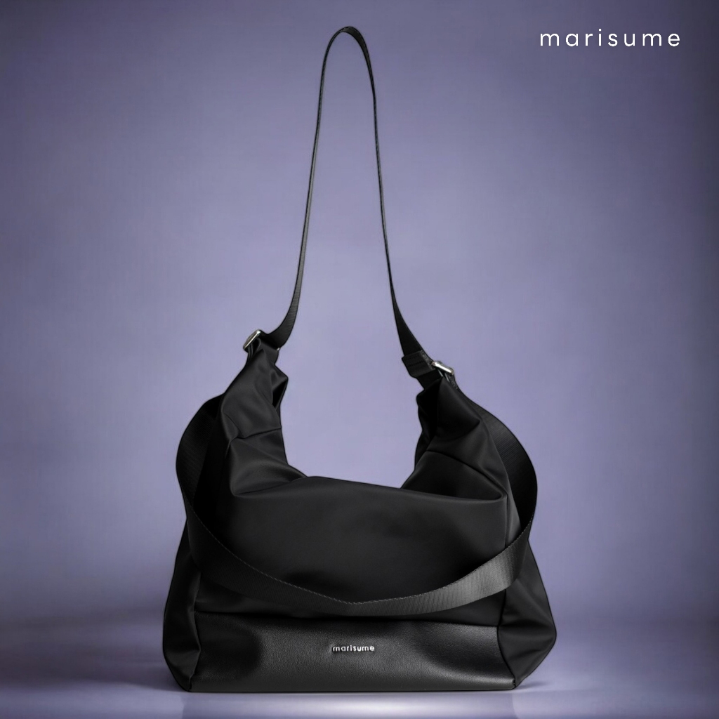 marisume bag รุ่น Berlin กระเป๋าสะพายไนลอนกันน้ำ ทรงใหญ่ สายปรับได้ สะพายไหล่/ข้าง มินิมอล